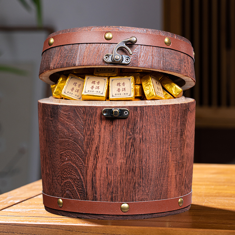 糯米香小金砖普洱茶云南勐海普洱小沱茶熟茶醇香小方砖250g500g装