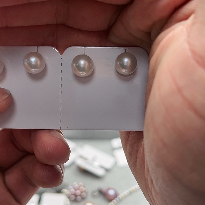 淡水珍珠耳饰银S925镶嵌