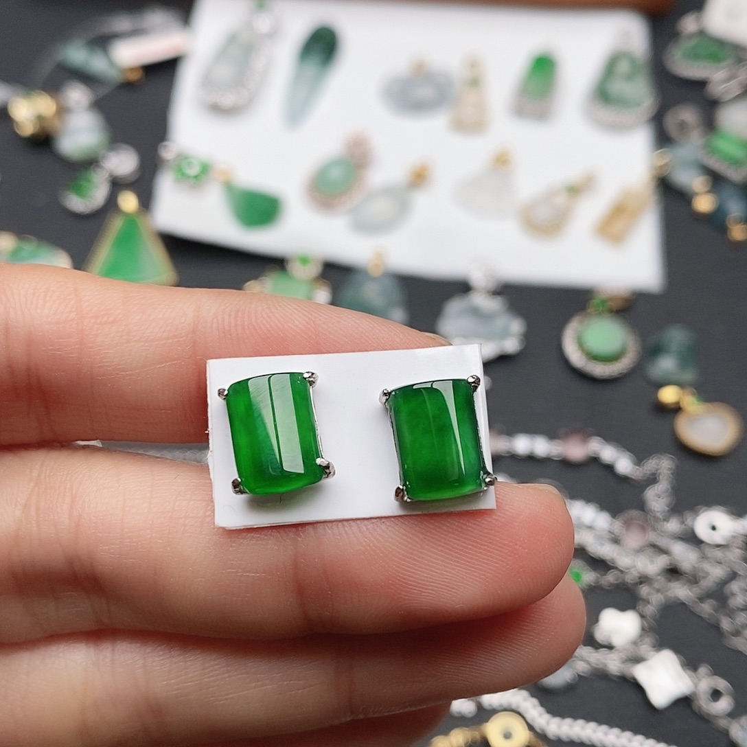 翡翠银S925镶嵌戒指