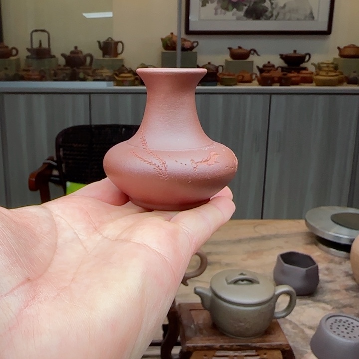 紫砂茶壶底槽清茶周边手工制作