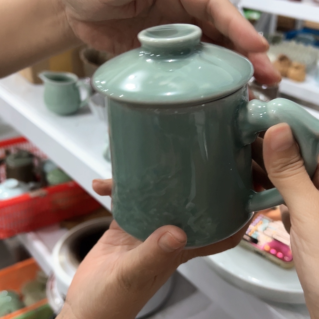 龙泉云间青瓷小米茶器