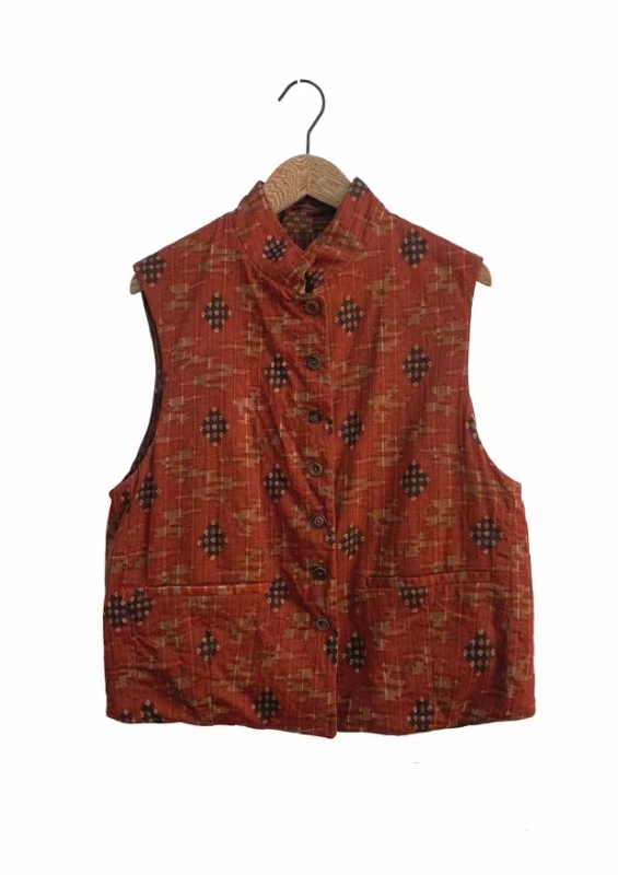 左岸迷香紫红色马甲