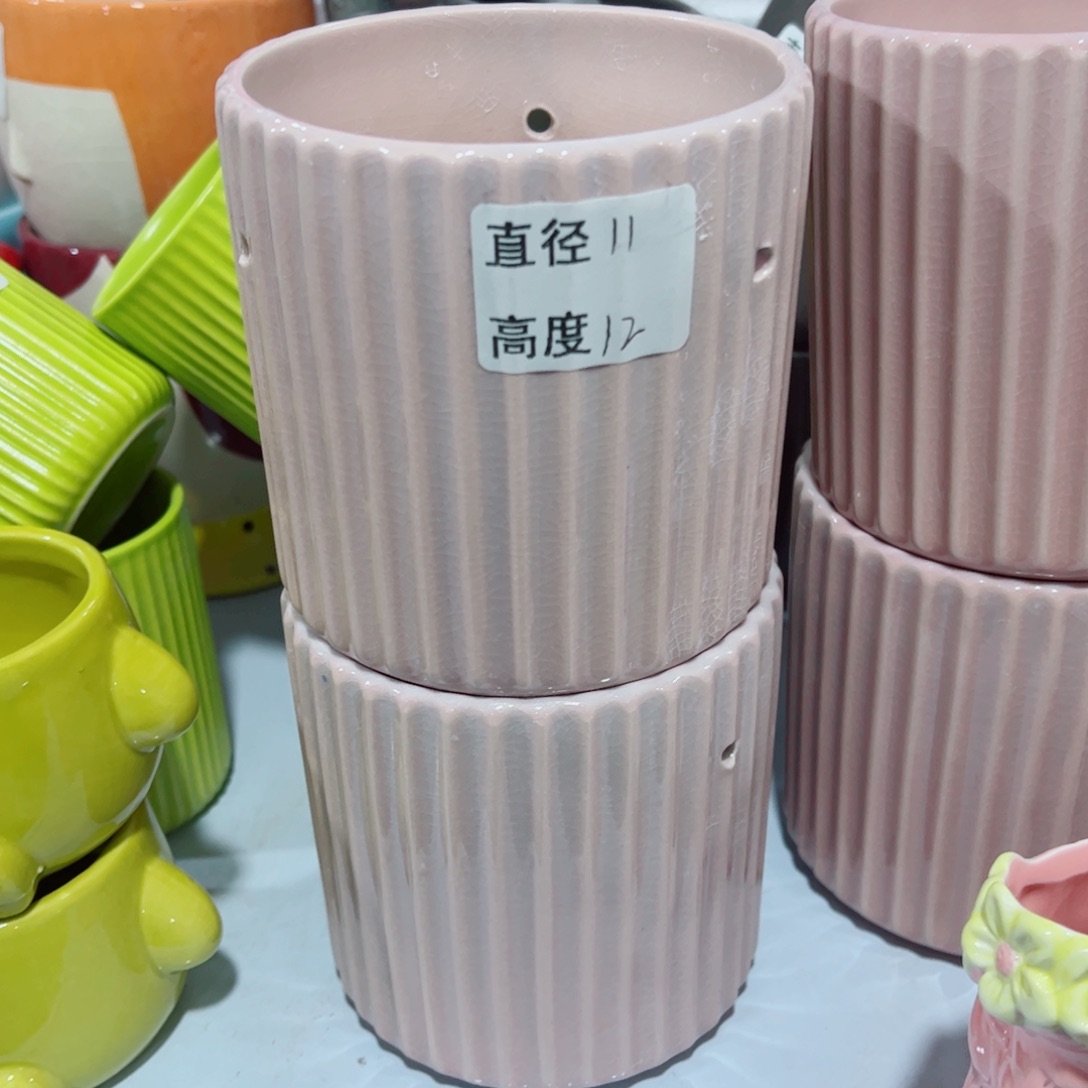 有孔，陶瓷花盆满10米包邮发货