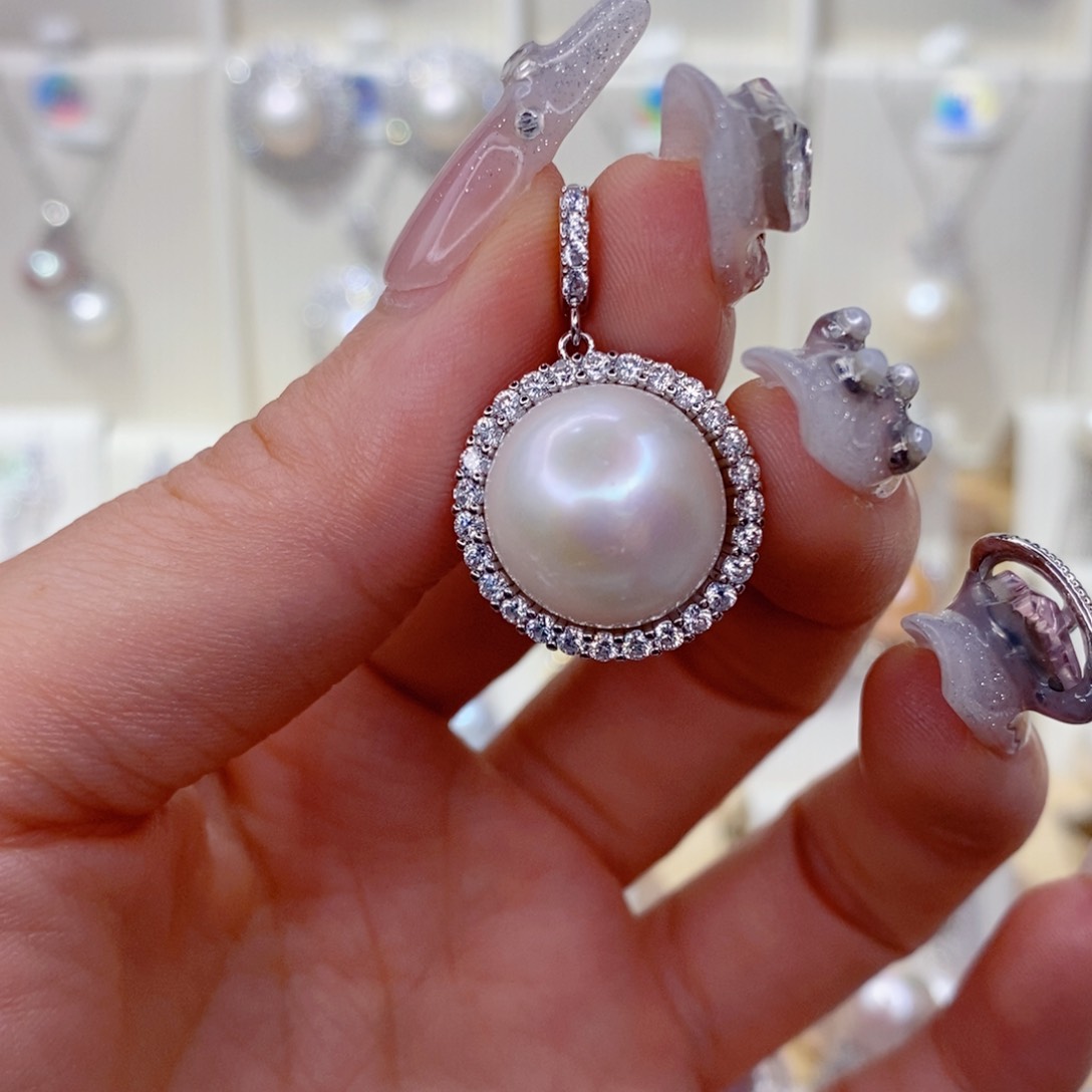 淡水珍珠未镶嵌吊坠(赠链)14➕