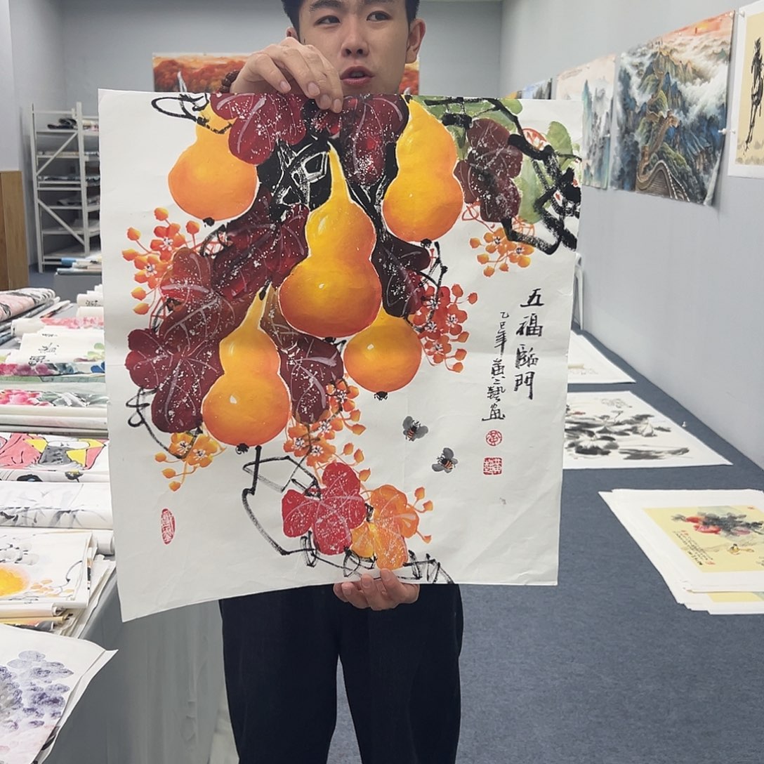 国画国画作品多次参加