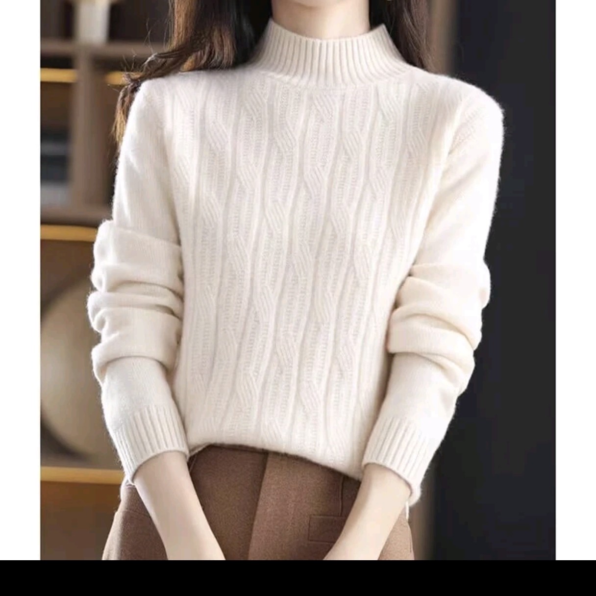 49秋冬新款半高领纯色宽松显瘦库存尾货羊毛衫女士打底毛衣