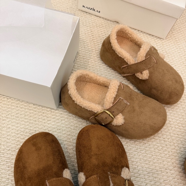 Annika 勃肯鞋 日式轻职风学院风棉鞋纯色