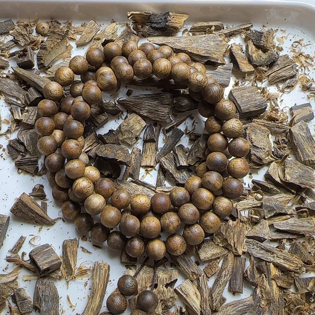 沉香碎屑沉香圆珠0.8多圈23.8克