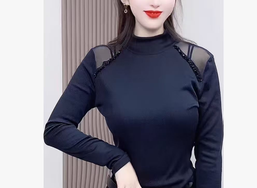 8038 秋冬女士气质小心机款打底衫 F158