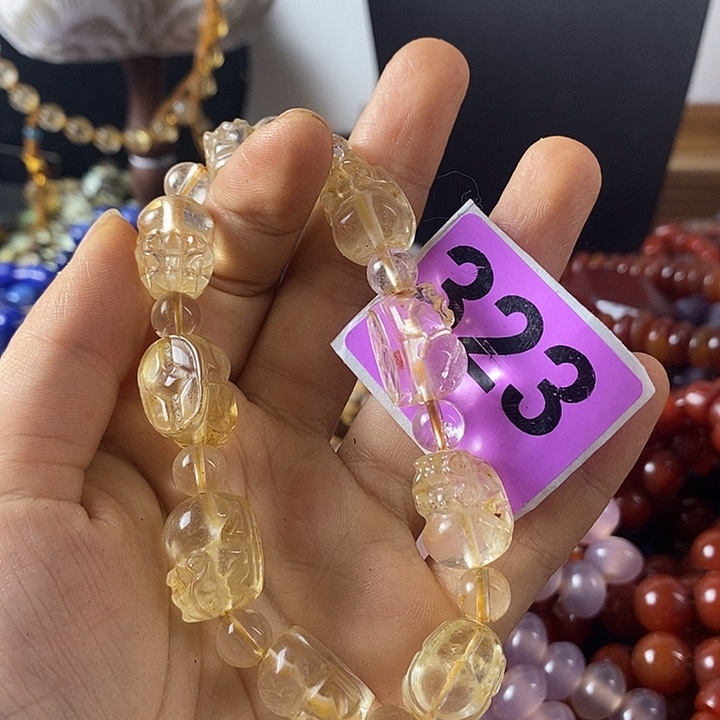 风***漠玛瑙/玉髓颈饰未镶嵌