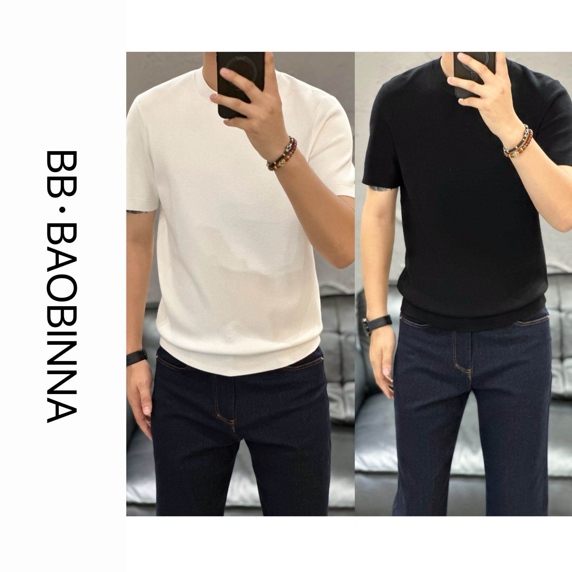  小野· 男装 | 男士时尚百搭圆领短袖针织衫95010