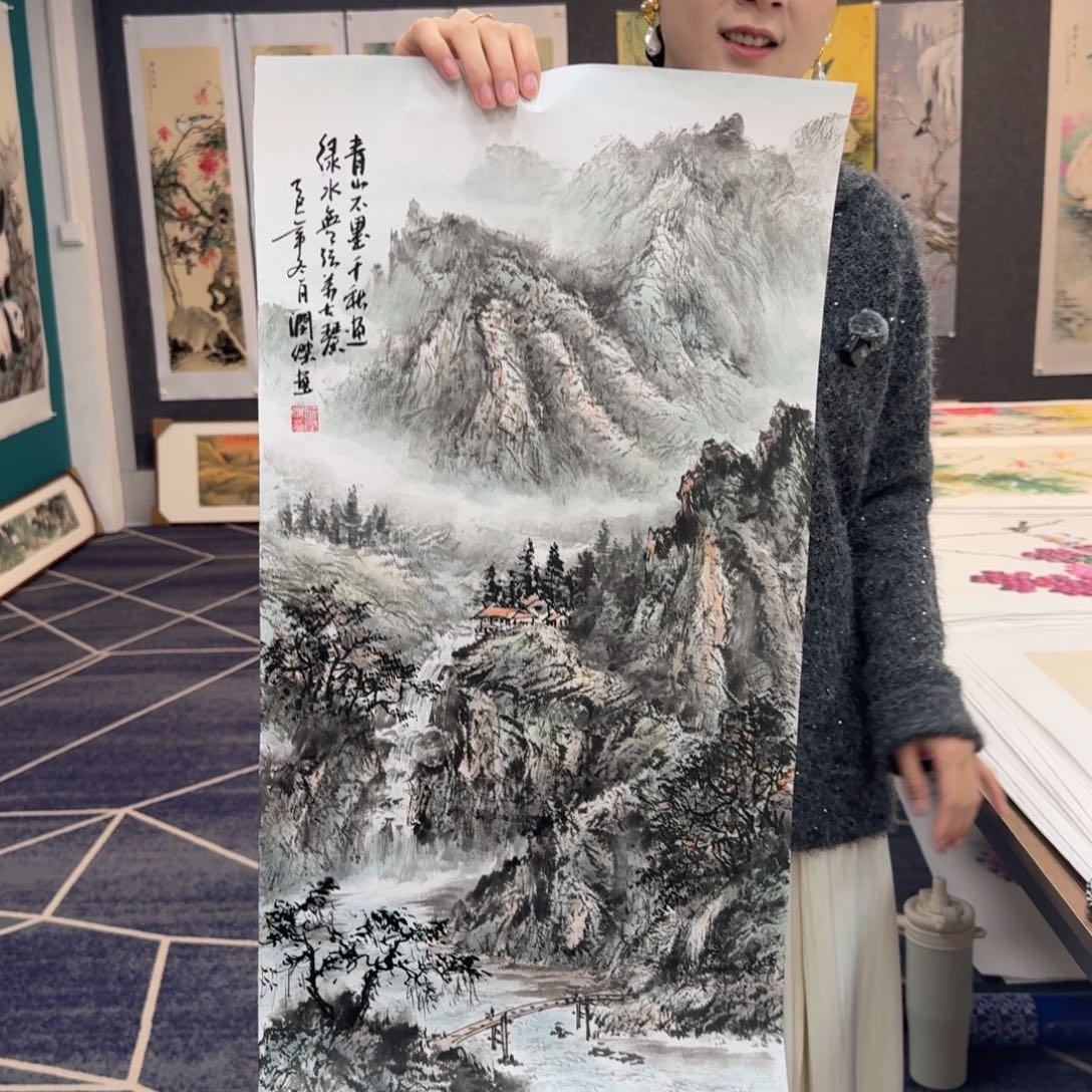 国画国画作品山水花鸟纯手绘