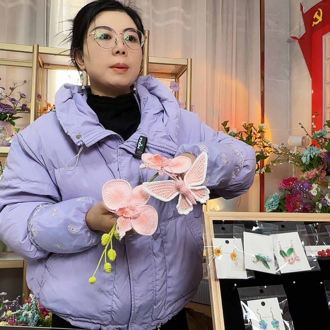 纯手工钩织钩织花束