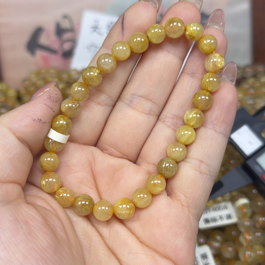 发晶手链未镶嵌金发晶7