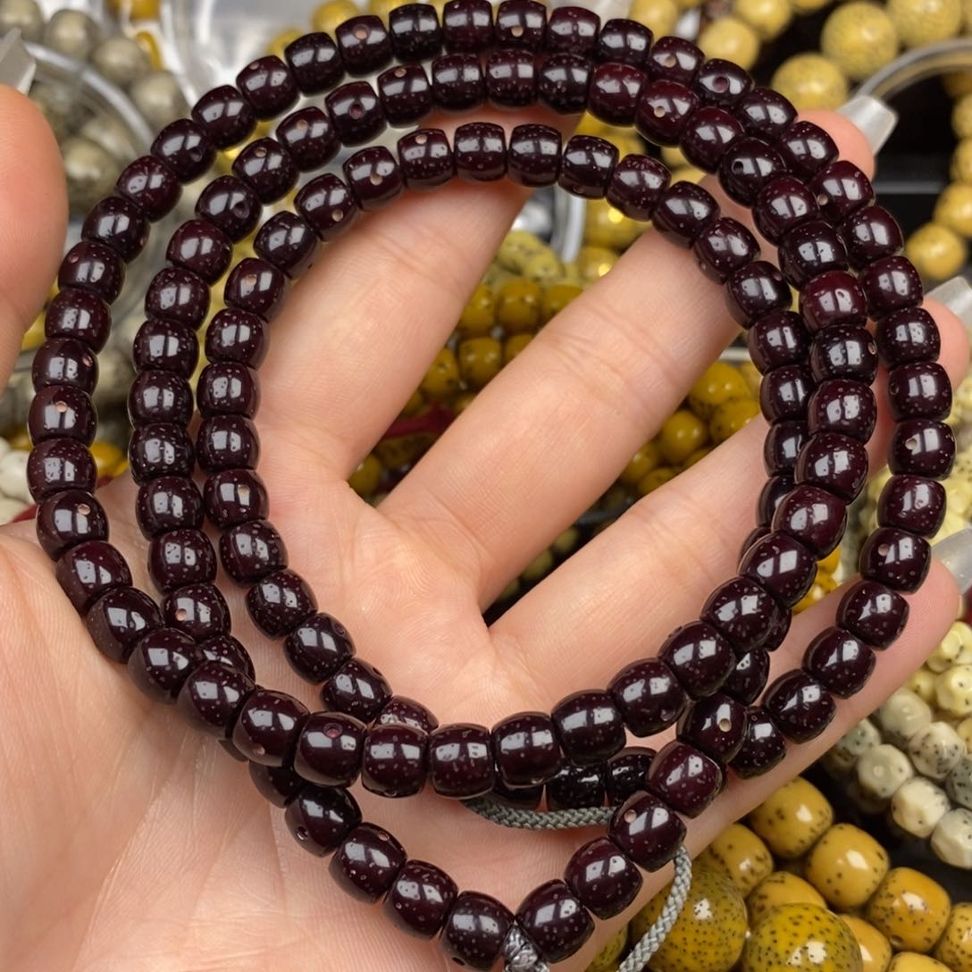 星月菩提吊坠6x7正月朱砂供108