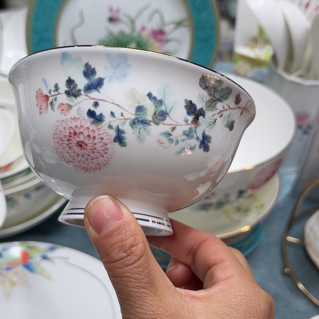 瓷片花神碗十个4.5寸