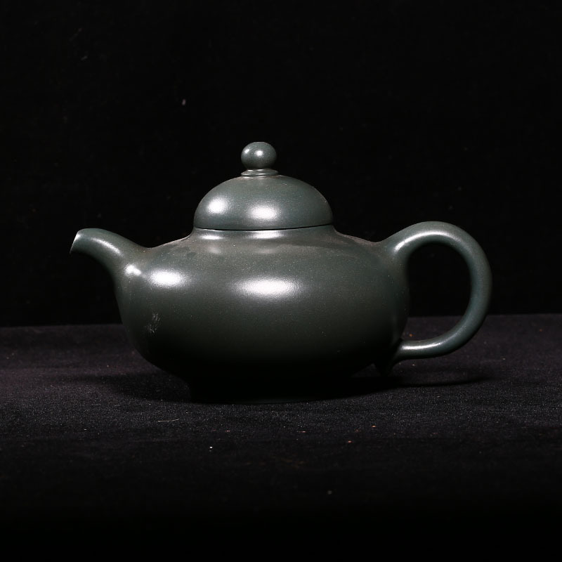 台湾回流老紫砂壶早期一厂老壶绿泥9孔500c华颍壶