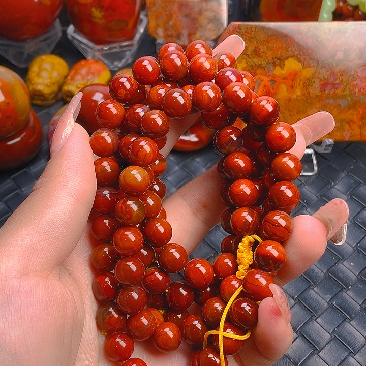 玛瑙/玉髓颈饰足银镀金镶嵌哥*！