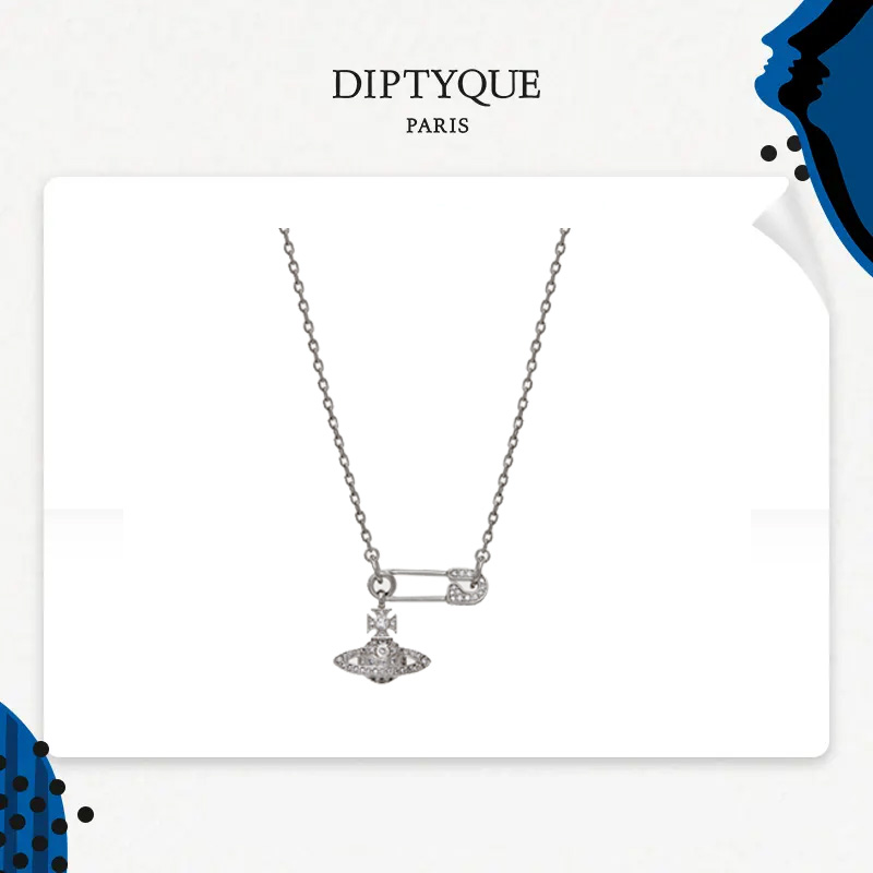 Diptyque「土星系列 」镀K金 项链别针款L1-3