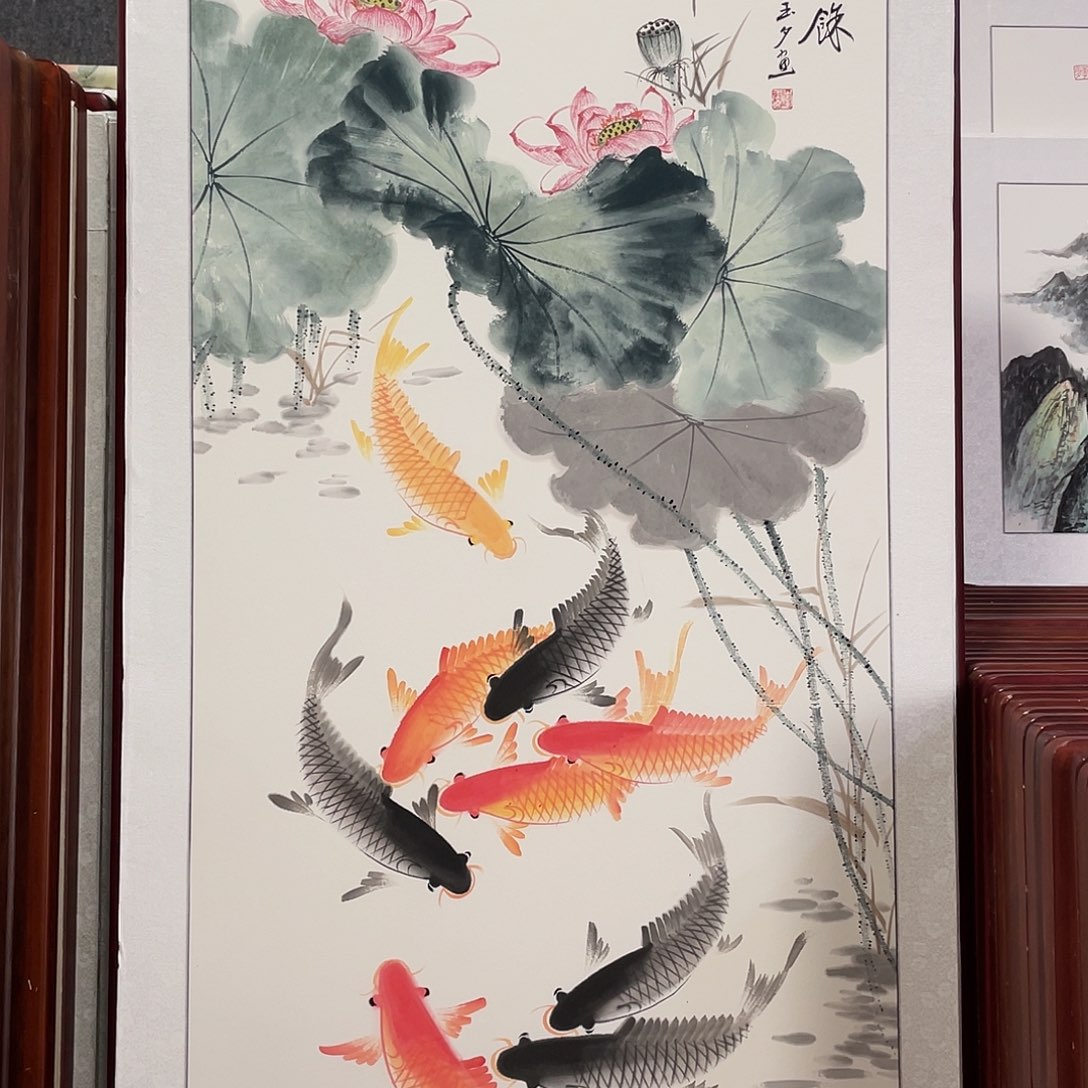 国画带框尺寸83*163厘米