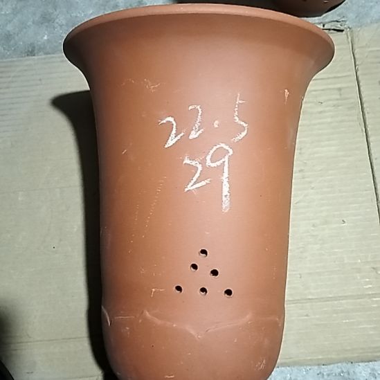 紫砂红泥莲花金钟一个