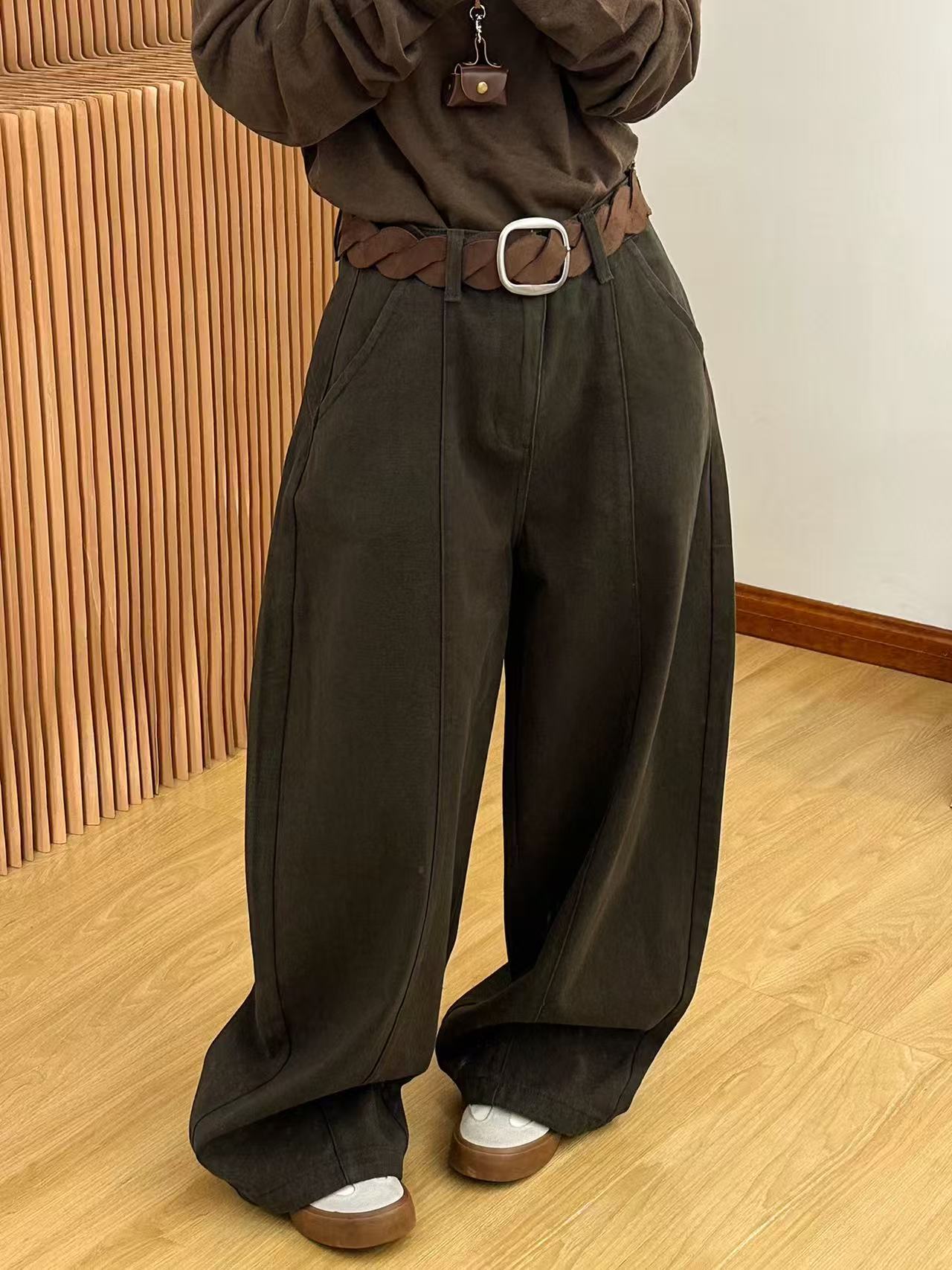 58178-3加绒加厚款冬季高腰女水洗牛仔裤百搭显瘦裤子复古百搭