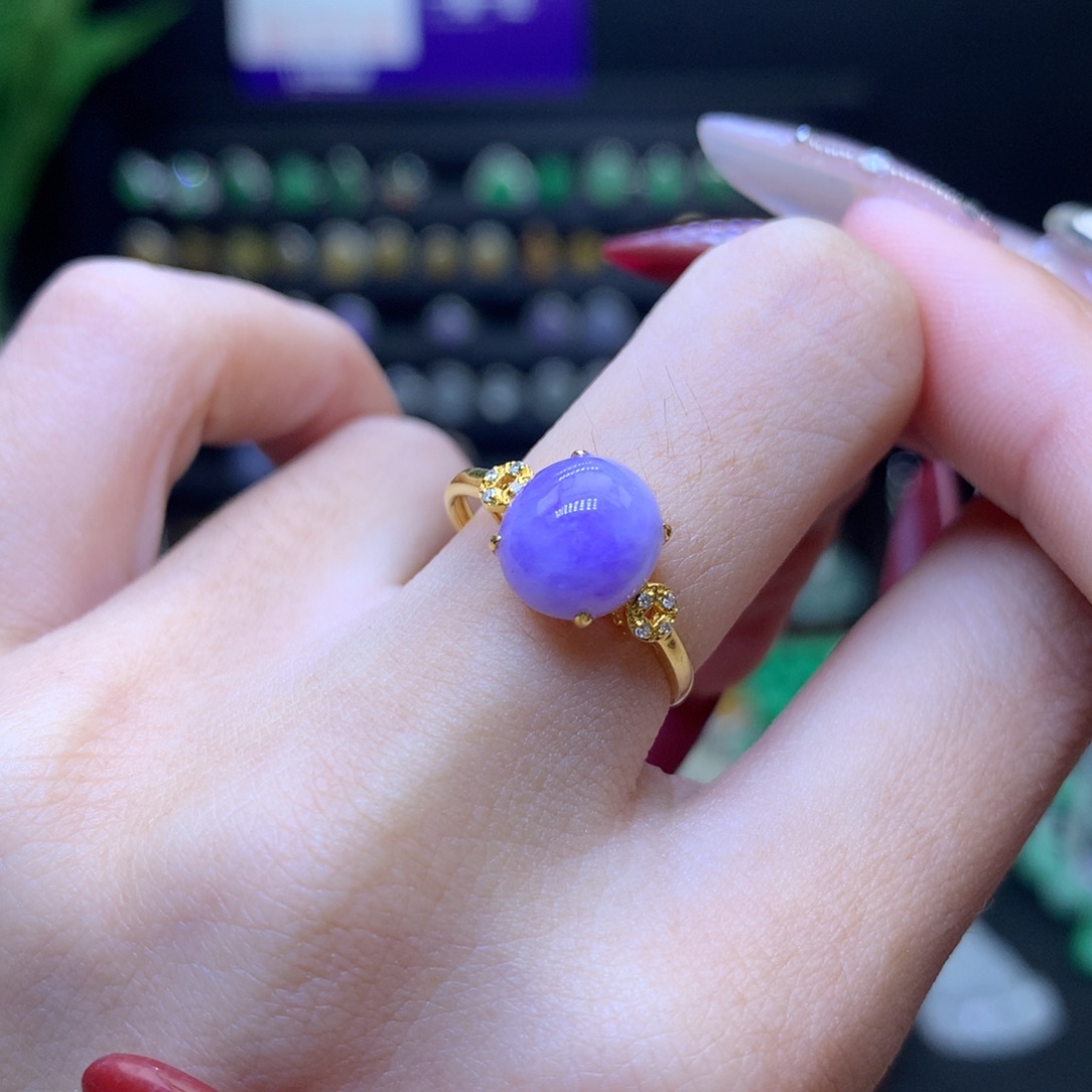 翡翠颈饰18K金镶嵌天然