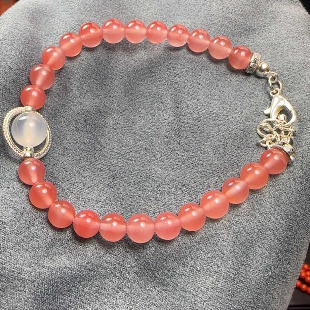 南红玛瑙6+冰粉单圈无裂未镶嵌