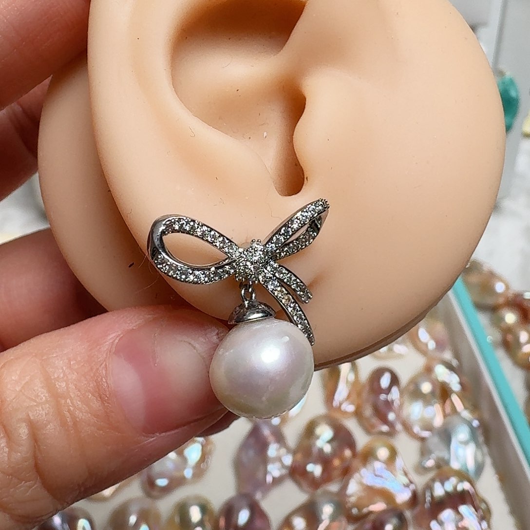 淡水珍珠颈饰银S925镶嵌