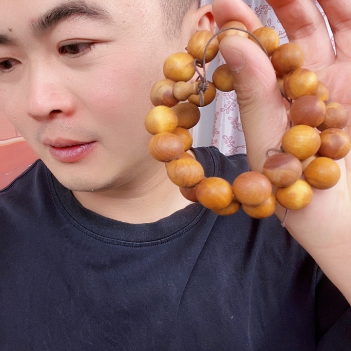 非洲檀香无事牌崖柏手链