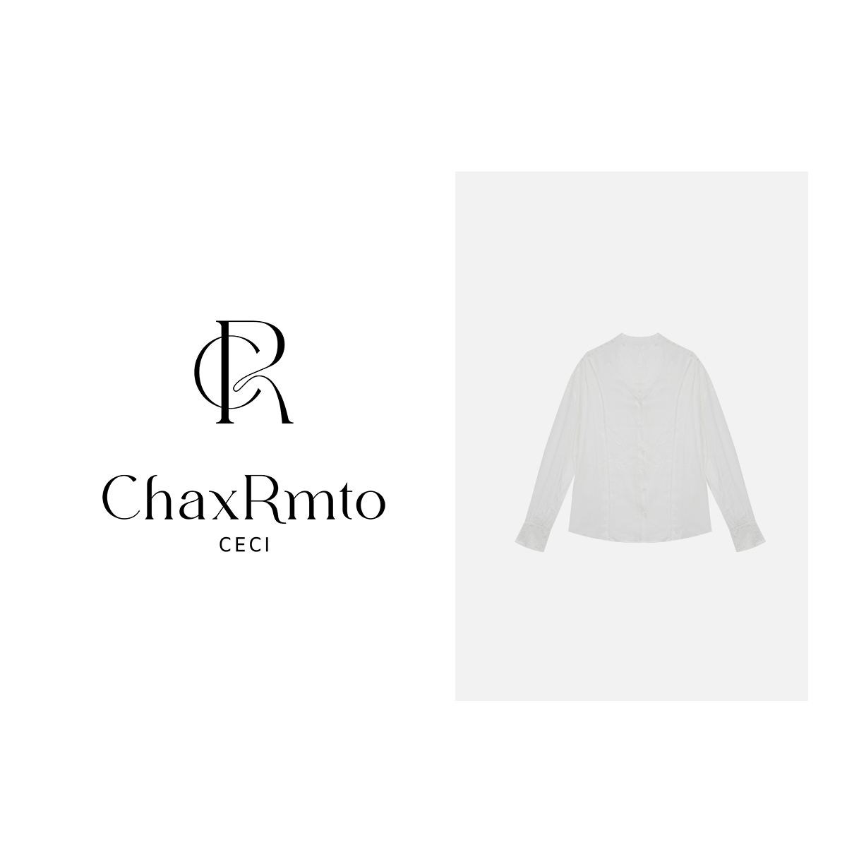 ChaxRmto斯斯 春季天丝+亚麻混纺蕾丝镂空时尚长袖衬衫 SD1A0531