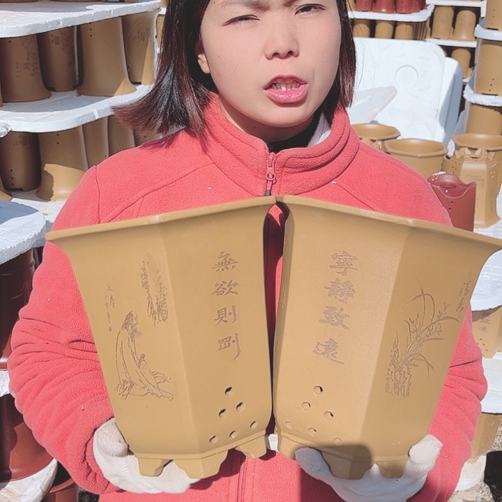 紫砂花盆宜兴紫砂精品花盆 