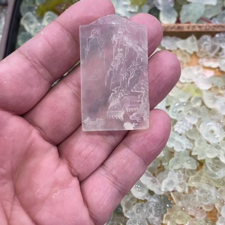 蛇纹石玉合金颈饰