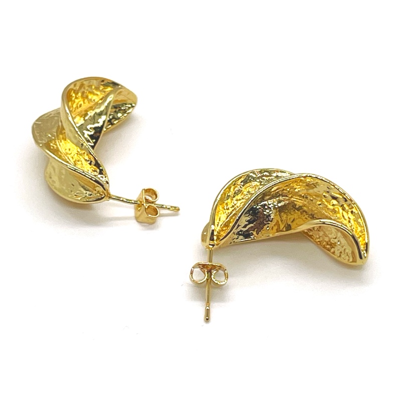 铜合金耳饰 秋之叶耳钉