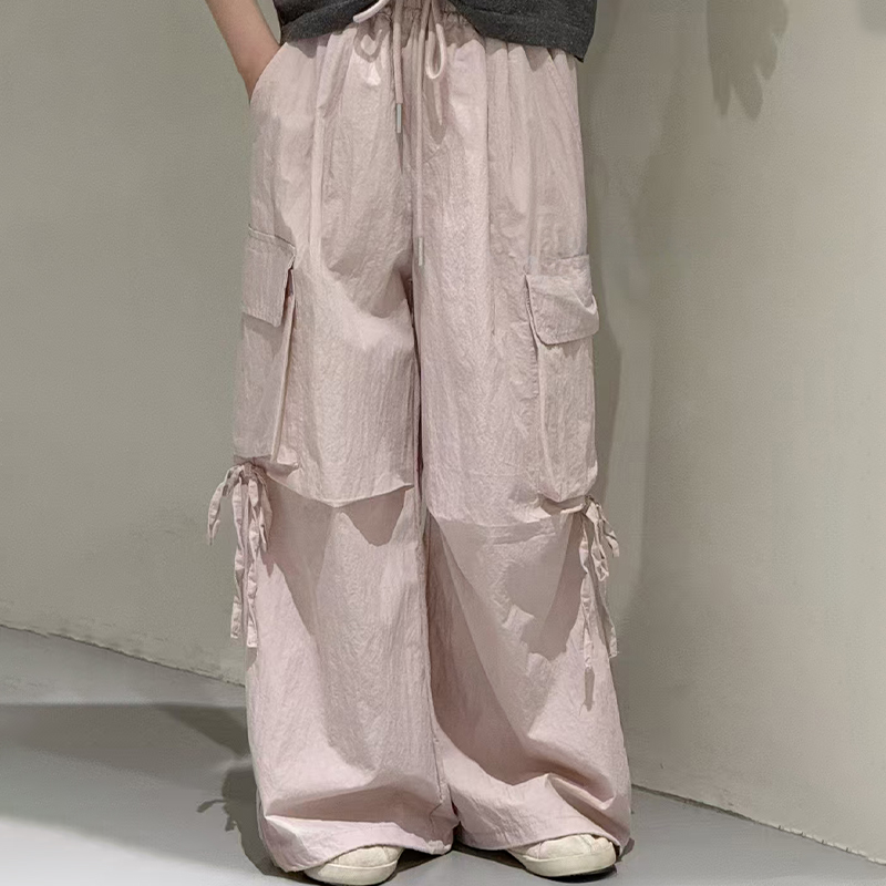女童洋气炸街裤子夏季2025新款儿童休闲裤薄款时髦夏装女孩工装裤