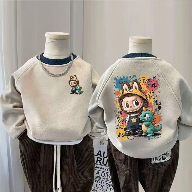 2025秋冬季新款韩版童装卫衣男女童卡通上衣可爱潮范儿童秋装