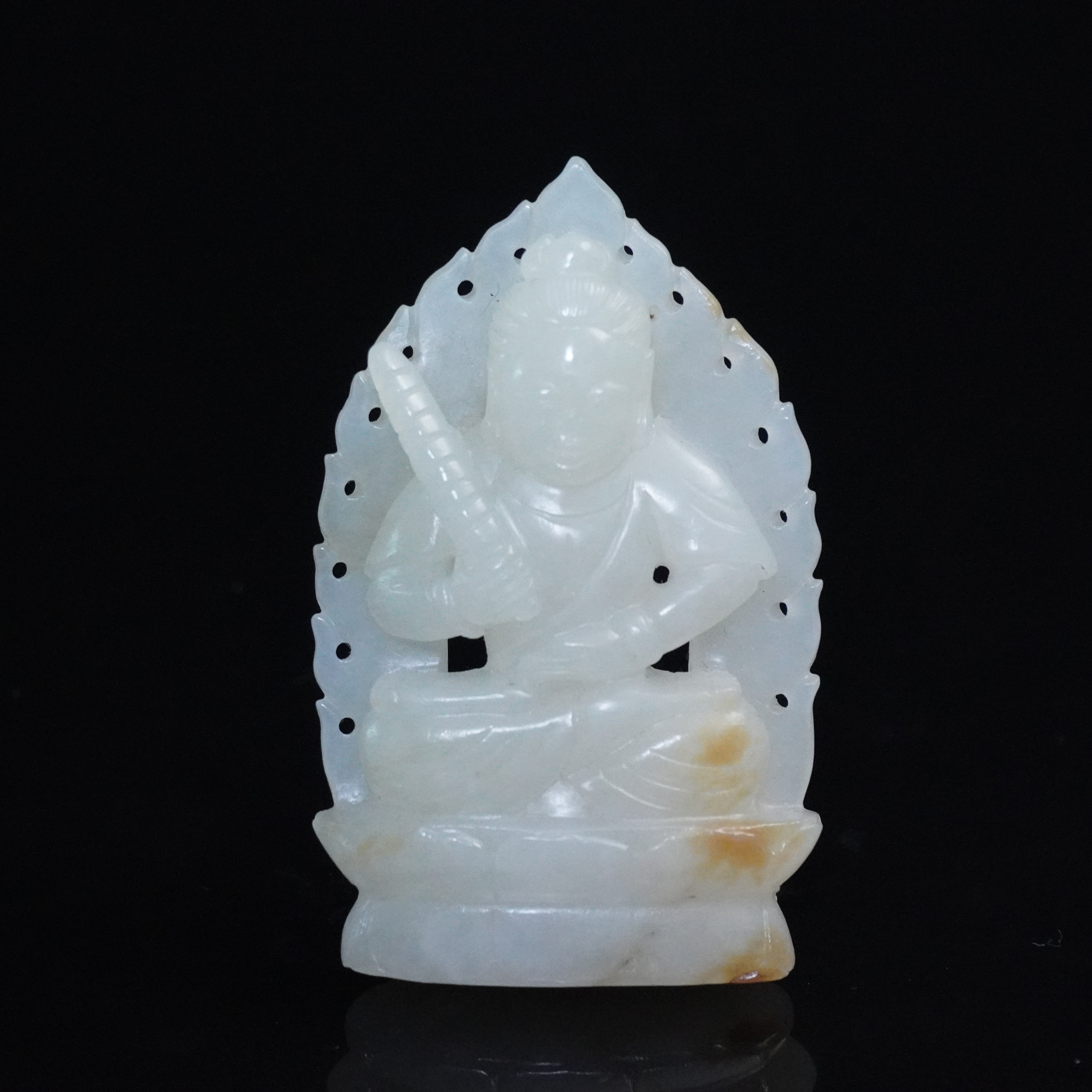 清代和田玉坐佛138882*古玉*传承