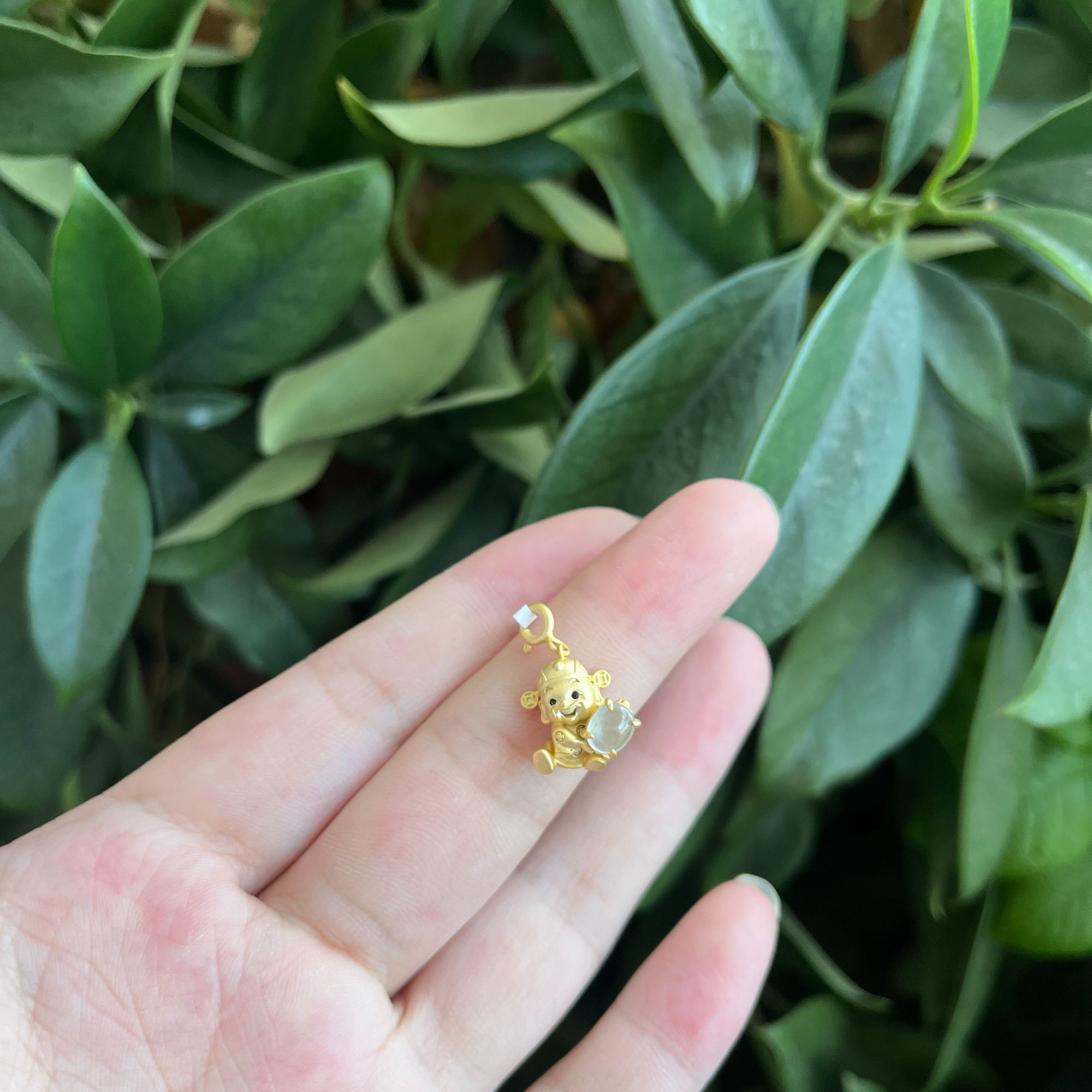 【蓉蓉珠宝】缅甸天然A货翡翠蛋面吊坠S925银镶嵌多样性发一