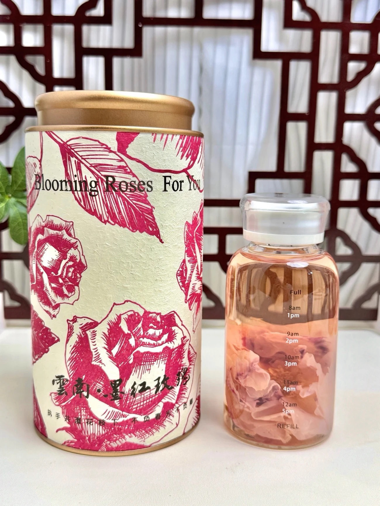 云南冻干无硫可食用墨红玫瑰花茶罐装