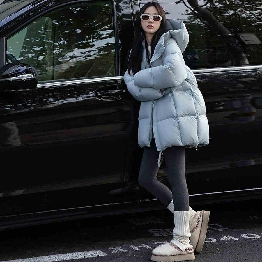 可爱风中长款冬季女士休闲百搭宽松女装韩版601