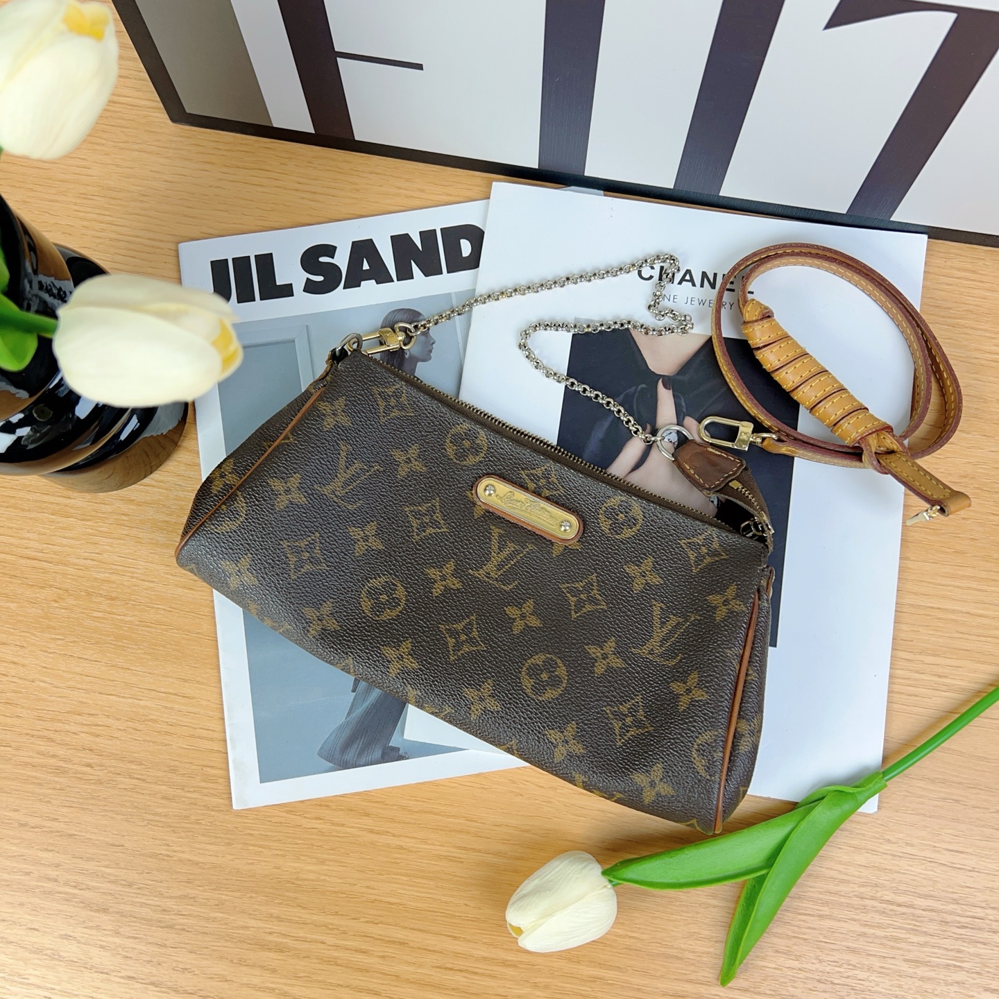 99新 LOUIS VUITTON PARIS  Eva斜挎包肩包