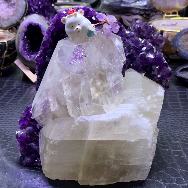 紫晶奇石屏风未镶嵌水晶