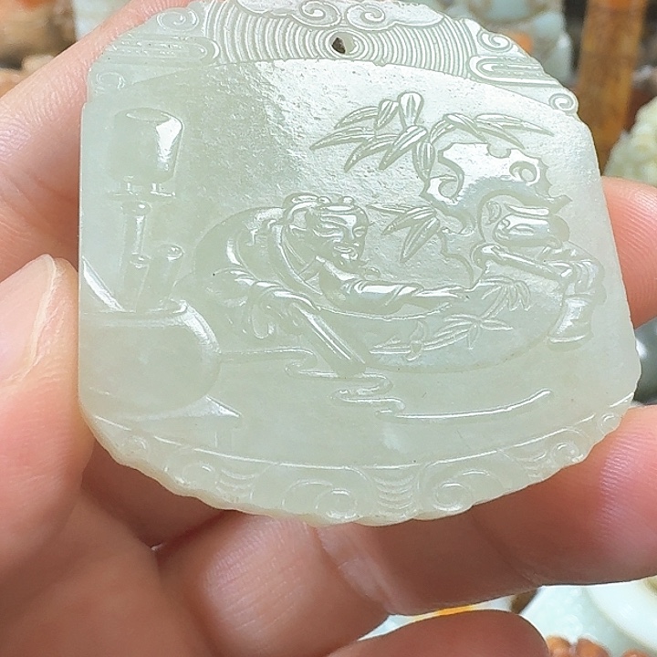 和田玉挂件未镶嵌广****校