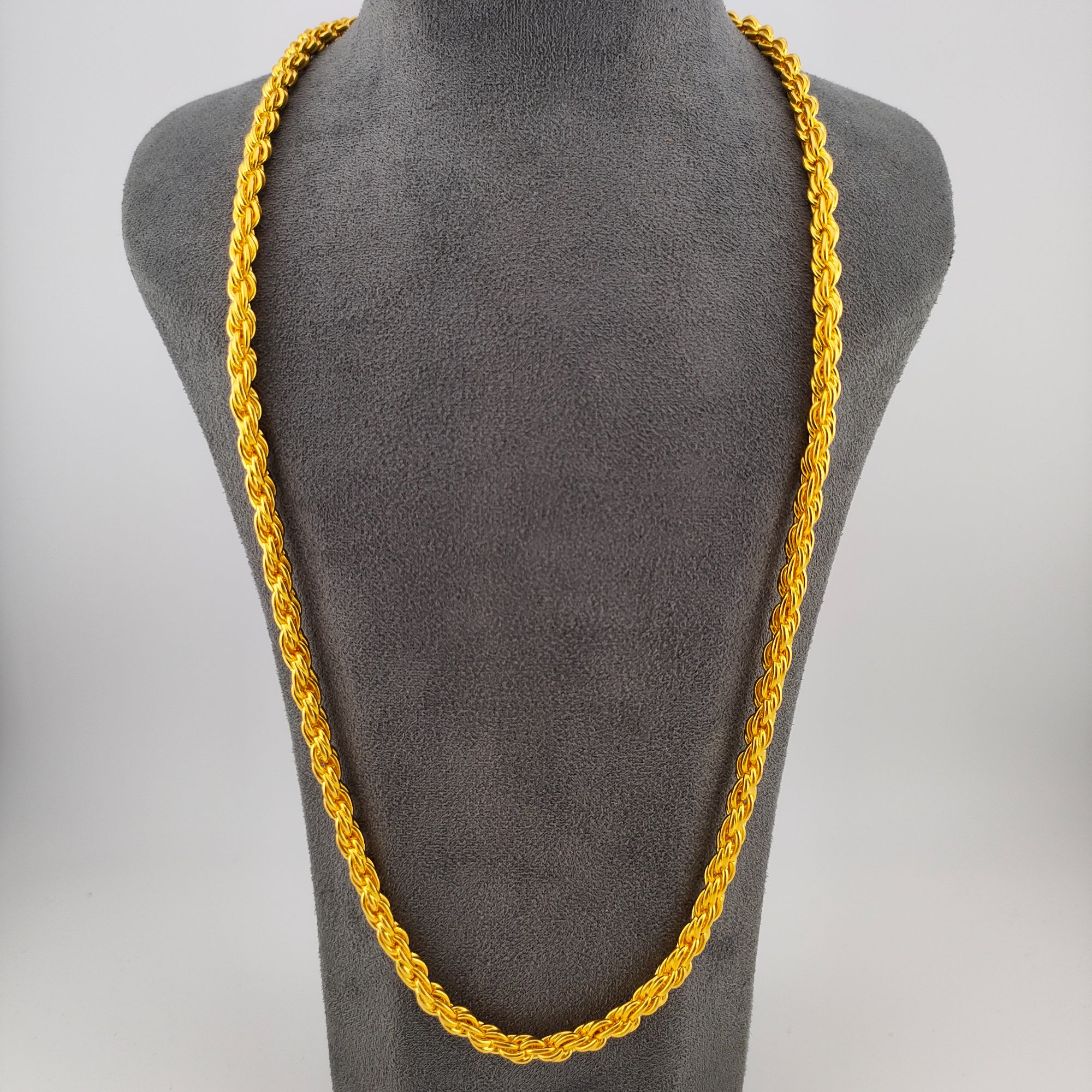 吊坠足银 吊坠足银 麻绳项链 男士时尚编织中古素链素款