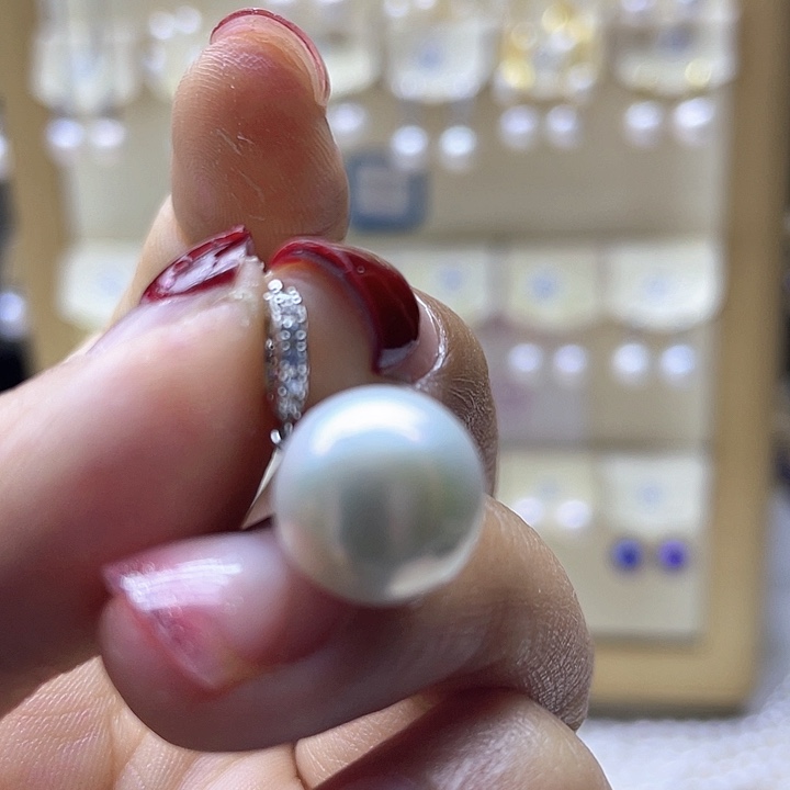 淡水珍珠银S925镶嵌颈饰