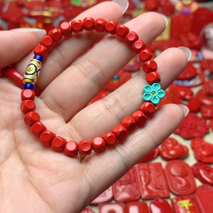 天然辰砂工艺品朱砂手串