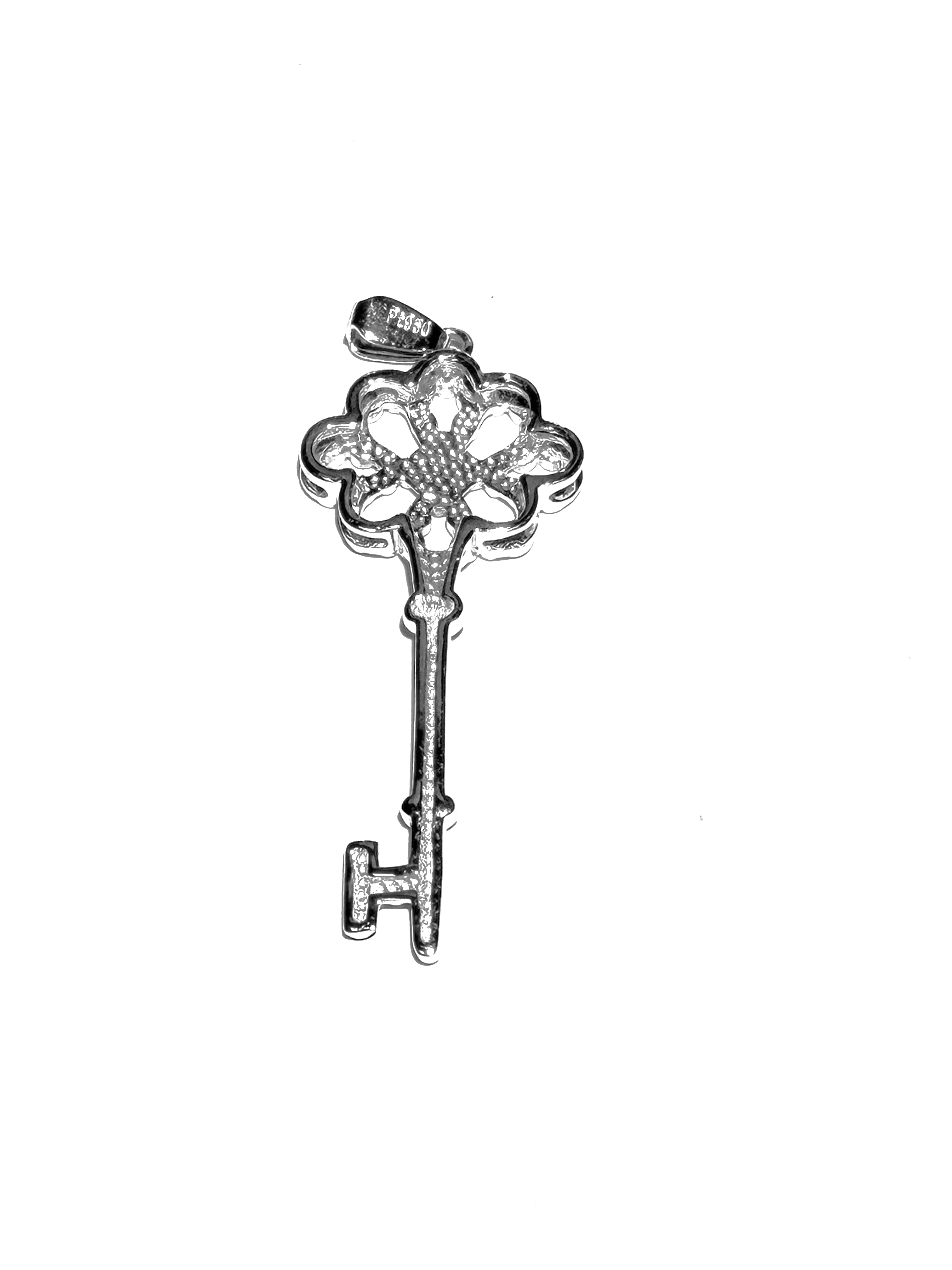 柴尔德珠宝铂金Pt950五花钥匙吊坠