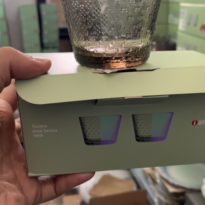 iittala苔原160ml亚麻色对杯