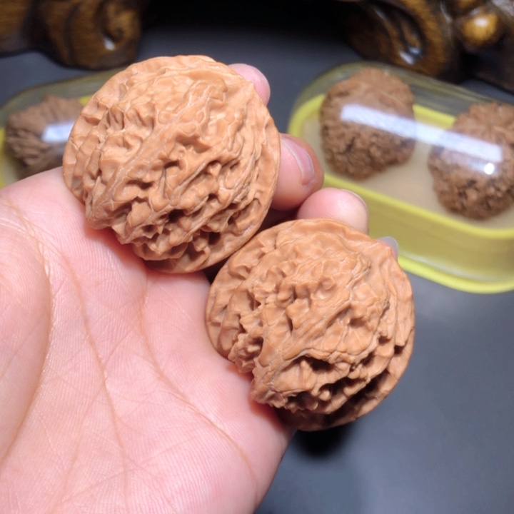 文玩核桃把件这**.40苹果园
