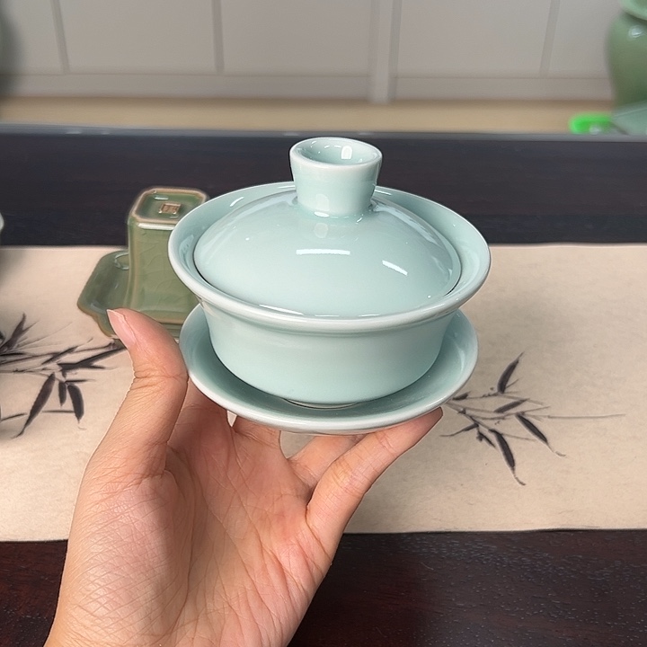 龙泉云间青瓷小米茶器